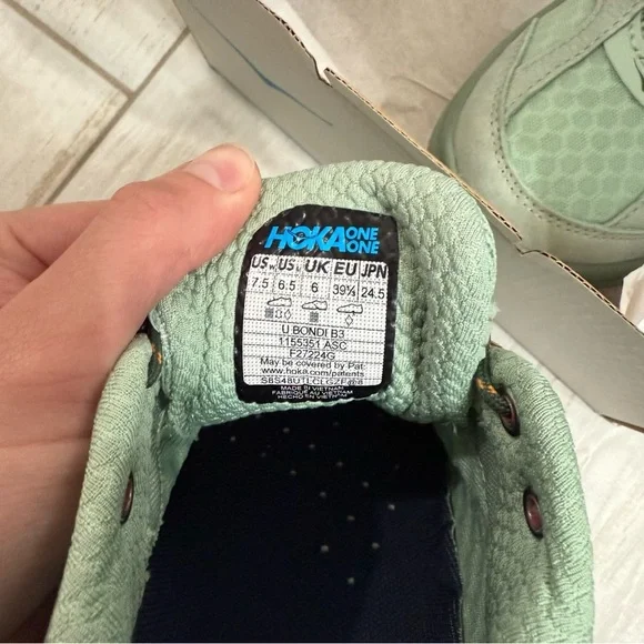 Hoka Bondi B3 Women’s Sneaker Size 7.5 Aloe Vera Succulent - Picture 6 of 8